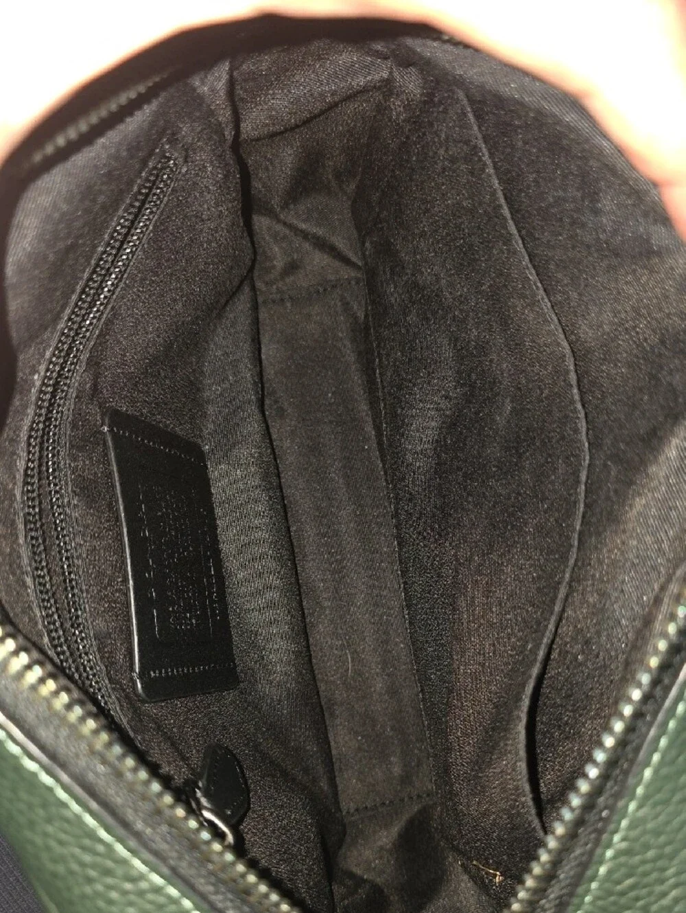 Coach Hudson Forest Green Leather & Suede Crossbody Messenger
